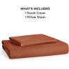 imageBedsure Duvet Cover Queen Size  Only Includes 1 Duvet Cover 90x90 Hotel Luxury Soft Double Brushed All Season Bedding for Kids amp Adults Zipper Closure Grey No Comforter No Pillow Shams09  Terracotta No Comforter