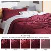 imageBedsure Duvet Cover Queen Size  Only Includes 1 Duvet Cover 90x90 Hotel Luxury Soft Double Brushed All Season Bedding for Kids amp Adults Zipper Closure Grey No Comforter No Pillow Shams08  Red No Comforter