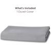 imageBedsure Duvet Cover Queen Size  Only Includes 1 Duvet Cover 90x90 Hotel Luxury Soft Double Brushed All Season Bedding for Kids amp Adults Zipper Closure Grey No Comforter No Pillow Shams05  Grey Only Duvet Cover