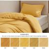imageBedsure Duvet Cover Queen Size  Only Includes 1 Duvet Cover 90x90 Hotel Luxury Soft Double Brushed All Season Bedding for Kids amp Adults Zipper Closure Grey No Comforter No Pillow Shams10  Golden Yellow No Comforter