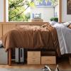 imageBedsure Duvet Cover Queen Size  Only Includes 1 Duvet Cover 90x90 Hotel Luxury Soft Double Brushed All Season Bedding for Kids amp Adults Zipper Closure Grey No Comforter No Pillow Shams09  Brown No Comforter