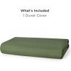 imageBedsure Duvet Cover Queen Size  Only Includes 1 Duvet Cover 90x90 Hotel Luxury Soft Double Brushed All Season Bedding for Kids amp Adults Zipper Closure Grey No Comforter No Pillow Shams02  Olive Green Only Duvet Cover
