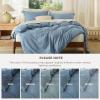 imageBedsure Duvet Cover Queen Size  Only Includes 1 Duvet Cover 90x90 Hotel Luxury Soft Double Brushed All Season Bedding for Kids amp Adults Zipper Closure Grey No Comforter No Pillow Shams06  Mineral Blue No Comforter