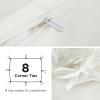 imageBedsure Duvet Cover Queen Size  Only Includes 1 Duvet Cover 90x90 Hotel Luxury Soft Double Brushed All Season Bedding for Kids amp Adults Zipper Closure Grey No Comforter No Pillow Shams02  Cream White With Fitted Sheet