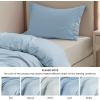 imageBedsure Duvet Cover Queen Size  Only Includes 1 Duvet Cover 90x90 Hotel Luxury Soft Double Brushed All Season Bedding for Kids amp Adults Zipper Closure Grey No Comforter No Pillow Shams06  Light Blue No Comforter