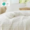 imageBedsure Duvet Cover Queen Size  Only Includes 1 Duvet Cover 90x90 Hotel Luxury Soft Double Brushed All Season Bedding for Kids amp Adults Zipper Closure Grey No Comforter No Pillow Shams02  Cream White No Comforter