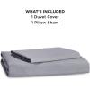 imageBedsure Duvet Cover Queen Size  Only Includes 1 Duvet Cover 90x90 Hotel Luxury Soft Double Brushed All Season Bedding for Kids amp Adults Zipper Closure Grey No Comforter No Pillow Shams05  Grey No Comforter
