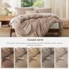 imageBedsure Duvet Cover Queen Size  Only Includes 1 Duvet Cover 90x90 Hotel Luxury Soft Double Brushed All Season Bedding for Kids amp Adults Zipper Closure Grey No Comforter No Pillow Shams09  Light Khaki No Comforter