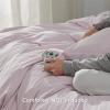 imageBedsure Duvet Cover Queen Size  Only Includes 1 Duvet Cover 90x90 Hotel Luxury Soft Double Brushed All Season Bedding for Kids amp Adults Zipper Closure Grey No Comforter No Pillow Shams08  Pink Mocha No Comforter