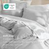 imageBedsure Duvet Cover Queen Size  Only Includes 1 Duvet Cover 90x90 Hotel Luxury Soft Double Brushed All Season Bedding for Kids amp Adults Zipper Closure Grey No Comforter No Pillow Shams05  Silver Grey No Comforter