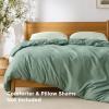 imageBedsure Duvet Cover Queen Size  Only Includes 1 Duvet Cover 90x90 Hotel Luxury Soft Double Brushed All Season Bedding for Kids amp Adults Zipper Closure Grey No Comforter No Pillow Shams04  Sage Green Only Duvet Cover