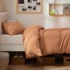 imageBedsure Duvet Cover Queen Size  Only Includes 1 Duvet Cover 90x90 Hotel Luxury Soft Double Brushed All Season Bedding for Kids amp Adults Zipper Closure Grey No Comforter No Pillow Shams02  Burnt Orange No Comforter