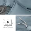 imageBedsure Duvet Cover Queen Size  Only Includes 1 Duvet Cover 90x90 Hotel Luxury Soft Double Brushed All Season Bedding for Kids amp Adults Zipper Closure Grey No Comforter No Pillow Shams06  Mineral Blue No Comforter