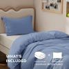 imageBedsure Duvet Cover Queen Size  Only Includes 1 Duvet Cover 90x90 Hotel Luxury Soft Double Brushed All Season Bedding for Kids amp Adults Zipper Closure Grey No Comforter No Pillow Shams06  Slate Blue No Comforter