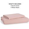 imageBedsure Duvet Cover Queen Size  Only Includes 1 Duvet Cover 90x90 Hotel Luxury Soft Double Brushed All Season Bedding for Kids amp Adults Zipper Closure Grey No Comforter No Pillow Shams08  Blush Pink No Comforter