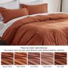 imageBedsure Duvet Cover Queen Size  Only Includes 1 Duvet Cover 90x90 Hotel Luxury Soft Double Brushed All Season Bedding for Kids amp Adults Zipper Closure Grey No Comforter No Pillow Shams09  Terracotta No Comforter