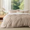 imageBedsure Duvet Cover Queen Size  Only Includes 1 Duvet Cover 90x90 Hotel Luxury Soft Double Brushed All Season Bedding for Kids amp Adults Zipper Closure Grey No Comforter No Pillow Shams09  Hazel No Comforter