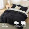 imageBedsure Duvet Cover Queen Size  Only Includes 1 Duvet Cover 90x90 Hotel Luxury Soft Double Brushed All Season Bedding for Kids amp Adults Zipper Closure Grey No Comforter No Pillow Shams07  Black No Comforter
