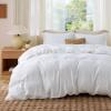imageBedsure Duvet Cover Queen Size  Only Includes 1 Duvet Cover 90x90 Hotel Luxury Soft Double Brushed All Season Bedding for Kids amp Adults Zipper Closure Grey No Comforter No Pillow Shams01  White No Comforter
