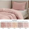 imageBedsure Duvet Cover Queen Size  Only Includes 1 Duvet Cover 90x90 Hotel Luxury Soft Double Brushed All Season Bedding for Kids amp Adults Zipper Closure Grey No Comforter No Pillow Shams08  Blush Pink No Comforter