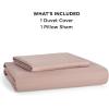 imageBedsure Duvet Cover Queen Size  Only Includes 1 Duvet Cover 90x90 Hotel Luxury Soft Double Brushed All Season Bedding for Kids amp Adults Zipper Closure Grey No Comforter No Pillow Shams08  Dusty Rose No Comforter