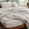 imageBedsure Duvet Cover Queen Size  Only Includes 1 Duvet Cover 90x90 Hotel Luxury Soft Double Brushed All Season Bedding for Kids amp Adults Zipper Closure Grey No Comforter No Pillow Shams03  Linen With Fitted Sheet
