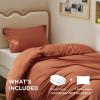 imageBedsure Duvet Cover Queen Size  Only Includes 1 Duvet Cover 90x90 Hotel Luxury Soft Double Brushed All Season Bedding for Kids amp Adults Zipper Closure Grey No Comforter No Pillow Shams09  Terracotta No Comforter