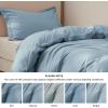 imageBedsure Duvet Cover Queen Size  Only Includes 1 Duvet Cover 90x90 Hotel Luxury Soft Double Brushed All Season Bedding for Kids amp Adults Zipper Closure Grey No Comforter No Pillow Shams06  Mineral Blue No Comforter