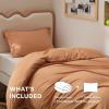 imageBedsure Duvet Cover Queen Size  Only Includes 1 Duvet Cover 90x90 Hotel Luxury Soft Double Brushed All Season Bedding for Kids amp Adults Zipper Closure Grey No Comforter No Pillow Shams02  Burnt Orange No Comforter