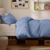 imageBedsure Duvet Cover Queen Size  Only Includes 1 Duvet Cover 90x90 Hotel Luxury Soft Double Brushed All Season Bedding for Kids amp Adults Zipper Closure Grey No Comforter No Pillow Shams06  Slate Blue No Comforter