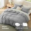 imageBedsure Duvet Cover Queen Size  Only Includes 1 Duvet Cover 90x90 Hotel Luxury Soft Double Brushed All Season Bedding for Kids amp Adults Zipper Closure Grey No Comforter No Pillow Shams05  Grey No Comforter