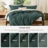 imageBedsure Duvet Cover Queen Size  Only Includes 1 Duvet Cover 90x90 Hotel Luxury Soft Double Brushed All Season Bedding for Kids amp Adults Zipper Closure Grey No Comforter No Pillow Shams04  Forest Green No Comforter