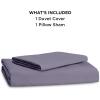 imageBedsure Duvet Cover Queen Size  Only Includes 1 Duvet Cover 90x90 Hotel Luxury Soft Double Brushed All Season Bedding for Kids amp Adults Zipper Closure Grey No Comforter No Pillow Shams11  Grayish Purple No Comforter