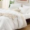 imageBedsure Duvet Cover Queen Size  Only Includes 1 Duvet Cover 90x90 Hotel Luxury Soft Double Brushed All Season Bedding for Kids amp Adults Zipper Closure Grey No Comforter No Pillow Shams01  White 6piece With Fitted Sheet