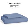 imageBedsure Duvet Cover Queen Size  Only Includes 1 Duvet Cover 90x90 Hotel Luxury Soft Double Brushed All Season Bedding for Kids amp Adults Zipper Closure Grey No Comforter No Pillow Shams06  Slate Blue No Comforter