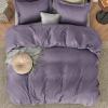 imageBedsure Duvet Cover Queen Size  Only Includes 1 Duvet Cover 90x90 Hotel Luxury Soft Double Brushed All Season Bedding for Kids amp Adults Zipper Closure Grey No Comforter No Pillow Shams11  Grayish Purple No Comforter