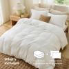 imageBedsure Duvet Cover Queen Size  Only Includes 1 Duvet Cover 90x90 Hotel Luxury Soft Double Brushed All Season Bedding for Kids amp Adults Zipper Closure Grey No Comforter No Pillow Shams02  Cream White No Comforter