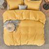 imageBedsure Duvet Cover Queen Size  Only Includes 1 Duvet Cover 90x90 Hotel Luxury Soft Double Brushed All Season Bedding for Kids amp Adults Zipper Closure Grey No Comforter No Pillow Shams10  Golden Yellow No Comforter