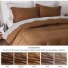 imageBedsure Duvet Cover Queen Size  Only Includes 1 Duvet Cover 90x90 Hotel Luxury Soft Double Brushed All Season Bedding for Kids amp Adults Zipper Closure Grey No Comforter No Pillow Shams09  Brown No Comforter