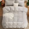 imageBedsure Duvet Cover Queen Size  Only Includes 1 Duvet Cover 90x90 Hotel Luxury Soft Double Brushed All Season Bedding for Kids amp Adults Zipper Closure Grey No Comforter No Pillow Shams03  Linen With Fitted Sheet