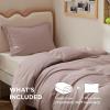 imageBedsure Duvet Cover Queen Size  Only Includes 1 Duvet Cover 90x90 Hotel Luxury Soft Double Brushed All Season Bedding for Kids amp Adults Zipper Closure Grey No Comforter No Pillow Shams08  Dusty Rose No Comforter
