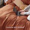 imageBedsure Duvet Cover Queen Size  Only Includes 1 Duvet Cover 90x90 Hotel Luxury Soft Double Brushed All Season Bedding for Kids amp Adults Zipper Closure Grey No Comforter No Pillow Shams09  Terracotta No Comforter