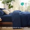 imageBedsure Duvet Cover Queen Size  Only Includes 1 Duvet Cover 90x90 Hotel Luxury Soft Double Brushed All Season Bedding for Kids amp Adults Zipper Closure Grey No Comforter No Pillow Shams00  Navy Blue With Fitted Sheet