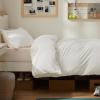 imageBedsure Duvet Cover Queen Size  Only Includes 1 Duvet Cover 90x90 Hotel Luxury Soft Double Brushed All Season Bedding for Kids amp Adults Zipper Closure Grey No Comforter No Pillow Shams02  Cream White No Comforter
