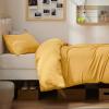 imageBedsure Duvet Cover Queen Size  Only Includes 1 Duvet Cover 90x90 Hotel Luxury Soft Double Brushed All Season Bedding for Kids amp Adults Zipper Closure Grey No Comforter No Pillow Shams10  Golden Yellow No Comforter