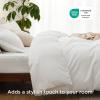 imageBedsure Duvet Cover Queen Size  Only Includes 1 Duvet Cover 90x90 Hotel Luxury Soft Double Brushed All Season Bedding for Kids amp Adults Zipper Closure Grey No Comforter No Pillow Shams01  White With Fitted Sheet