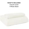 imageBedsure Duvet Cover Queen Size  Only Includes 1 Duvet Cover 90x90 Hotel Luxury Soft Double Brushed All Season Bedding for Kids amp Adults Zipper Closure Grey No Comforter No Pillow Shams02  Cream White No Comforter