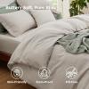 imageBedsure Duvet Cover Queen Size  Only Includes 1 Duvet Cover 90x90 Hotel Luxury Soft Double Brushed All Season Bedding for Kids amp Adults Zipper Closure Grey No Comforter No Pillow Shams03  Linen With Fitted Sheet