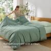 imageBedsure Duvet Cover Queen Size  Only Includes 1 Duvet Cover 90x90 Hotel Luxury Soft Double Brushed All Season Bedding for Kids amp Adults Zipper Closure Grey No Comforter No Pillow Shams04  Sage Green Only Duvet Cover
