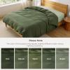 imageBedsure Duvet Cover Queen Size  Only Includes 1 Duvet Cover 90x90 Hotel Luxury Soft Double Brushed All Season Bedding for Kids amp Adults Zipper Closure Grey No Comforter No Pillow Shams02  Olive Green Only Duvet Cover
